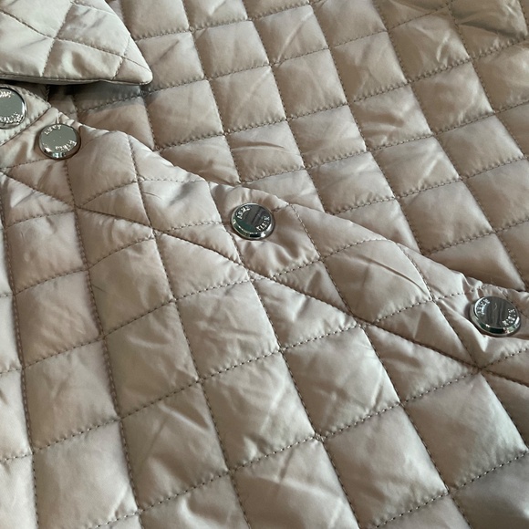 NWOT Anne Klein Women's Soft Touch Snap Puffer Jacket Coat Tan Small - Picture 6 of 10